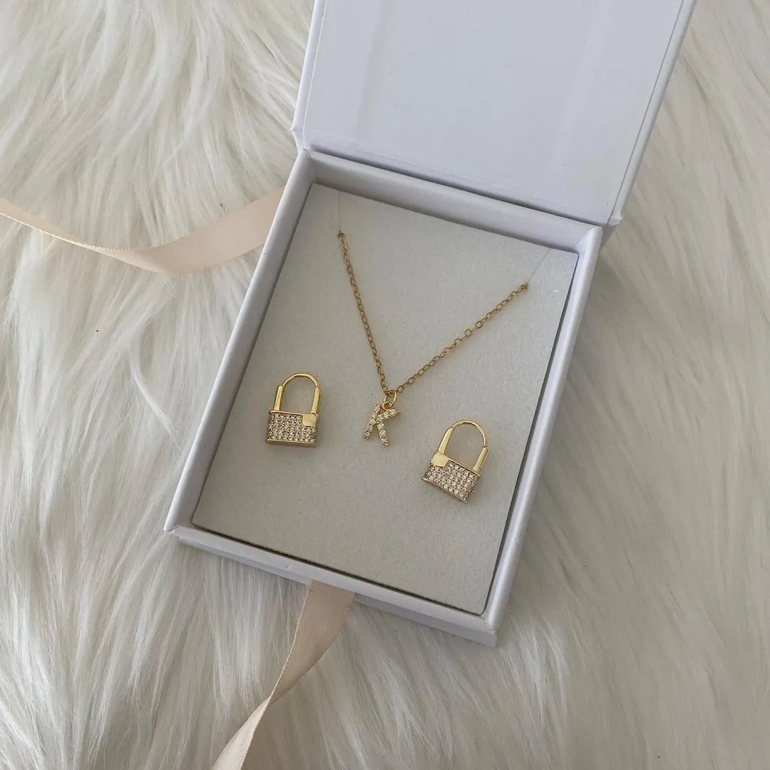 Tiny Crystal Initial Necklace sold by Ten Wilde product image thumbnail 3