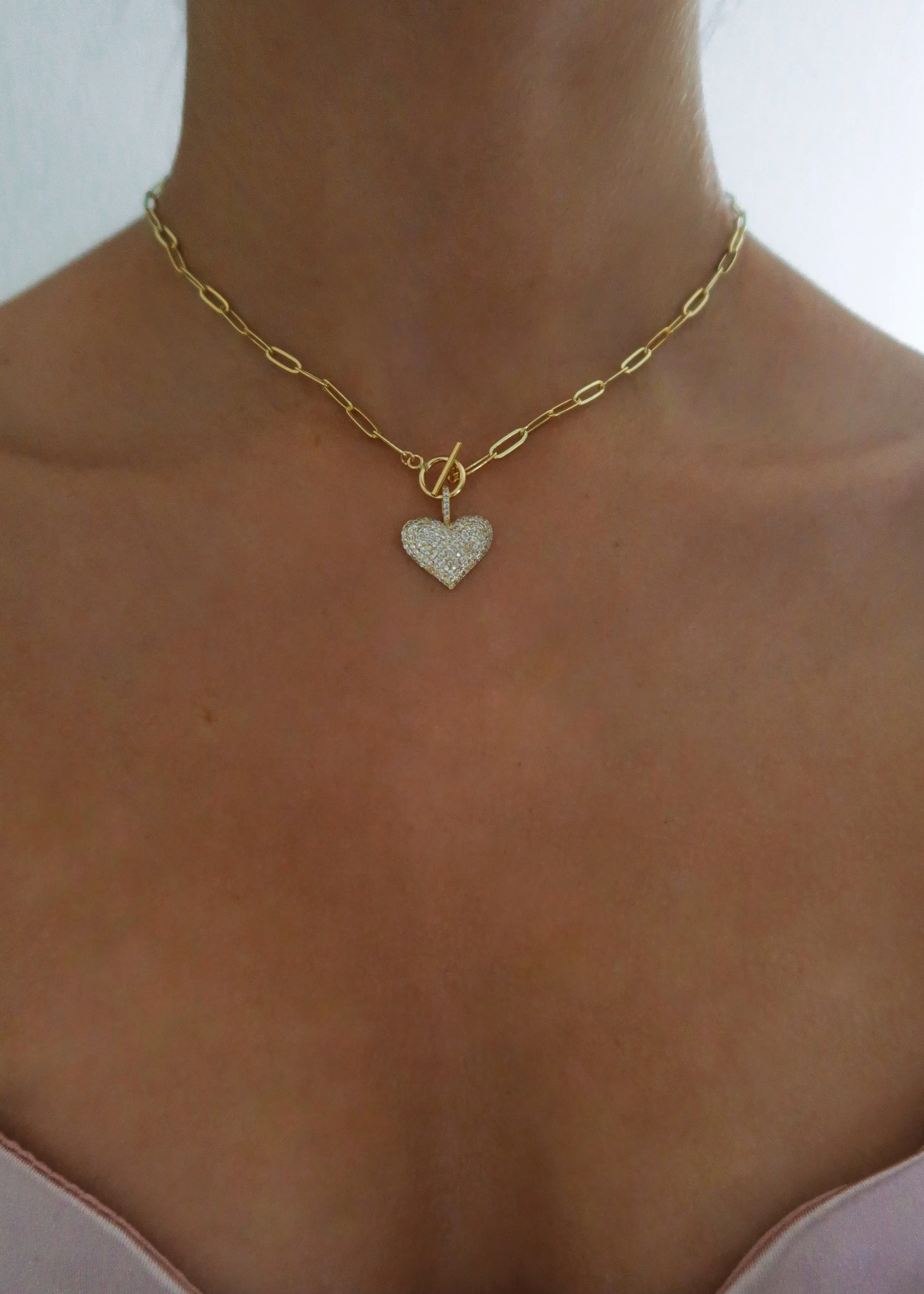 Pave Heart Toggle Chain sold by Ten Wilde product image thumbnail 4