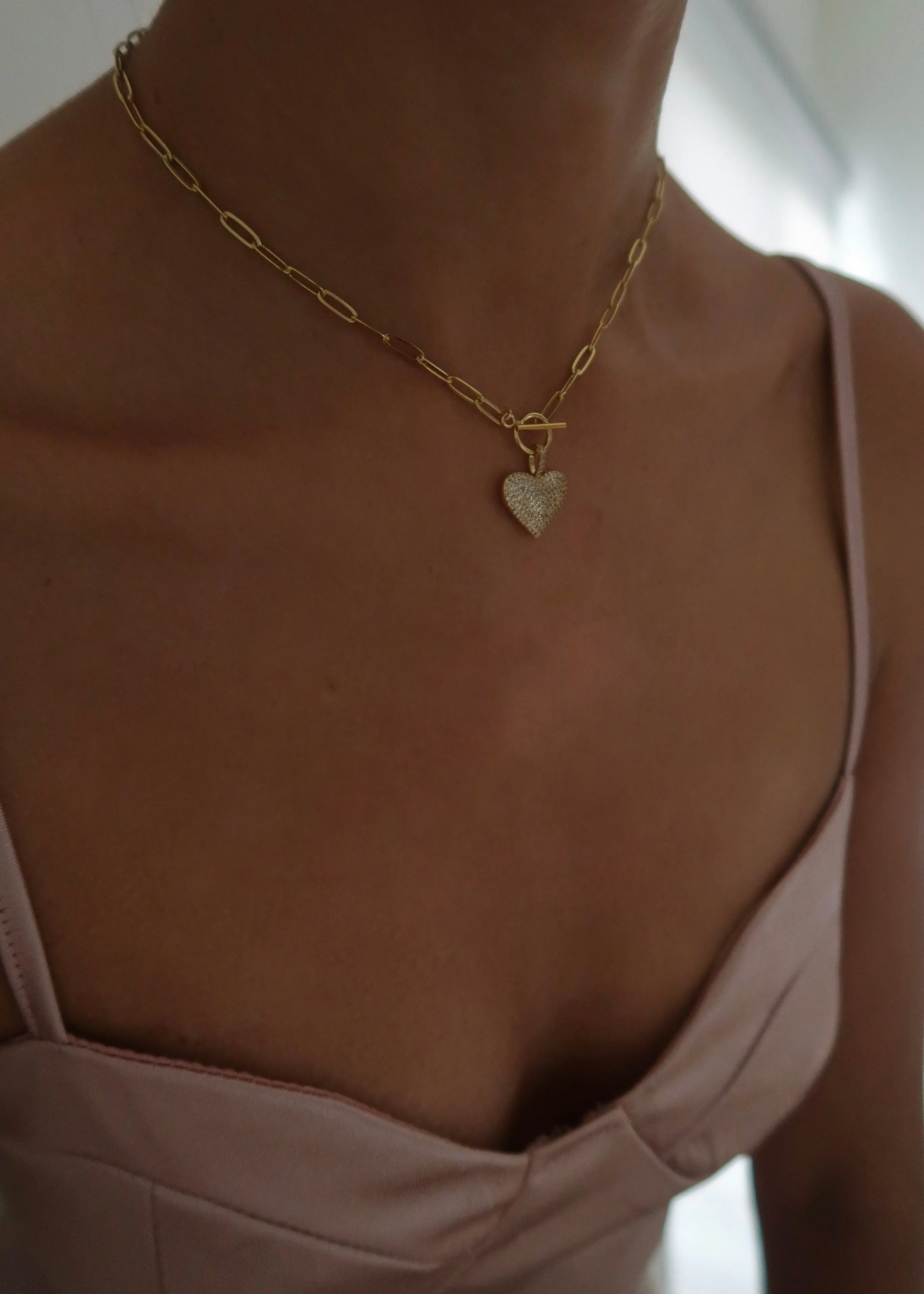 Pave Heart Toggle Chain sold by Ten Wilde product image thumbnail 2