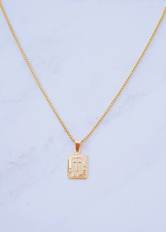 Initial Tag Necklace sold by Ten Wilde