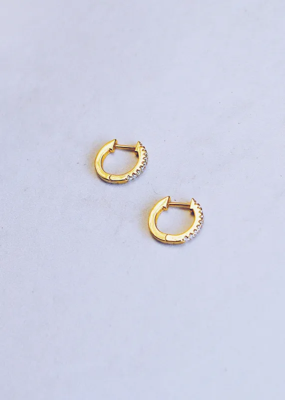 CZ Huggie Hoops sold by Ten Wilde