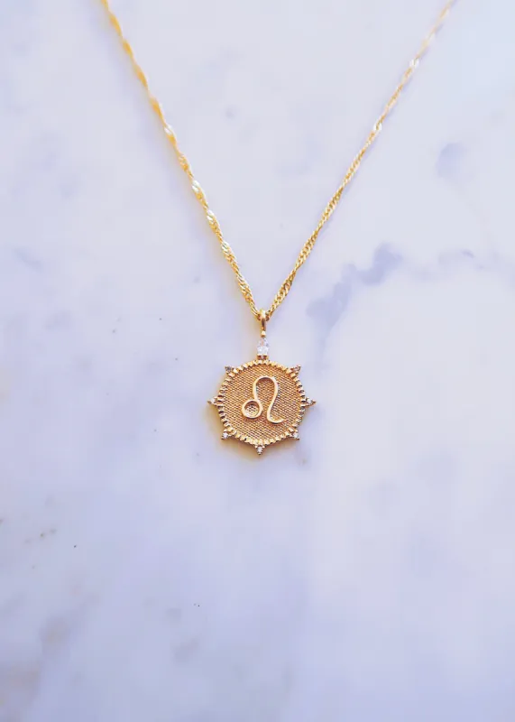 Leo Medallion Necklace sold by Ten Wilde