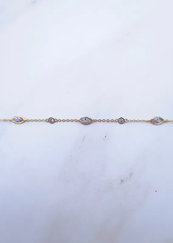 Marquise Bezel Anklet sold by Ten Wilde