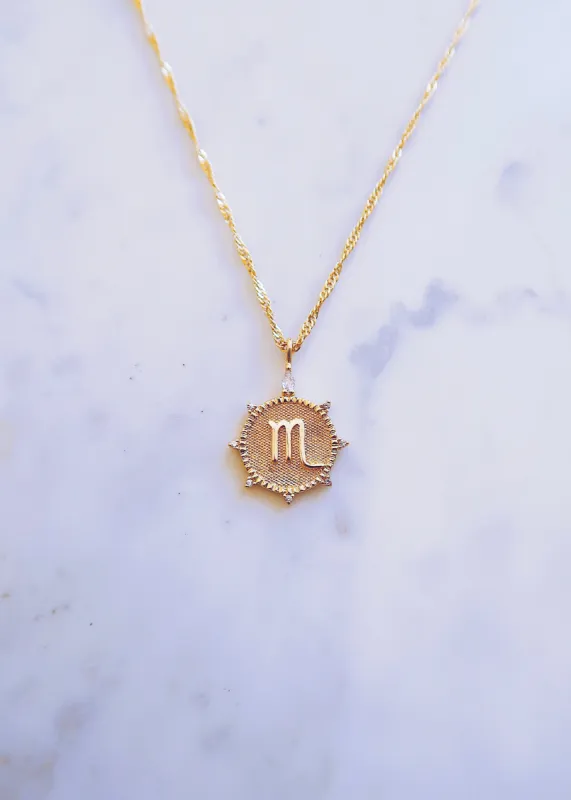 Scorpio Medallion Necklace sold by Ten Wilde