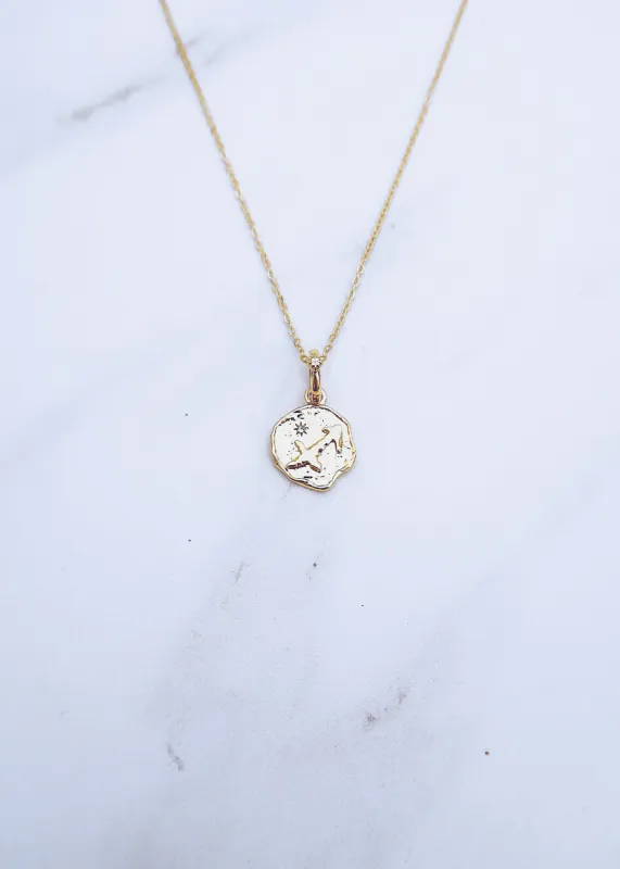 Sagittarius Coin Necklace sold by Ten Wilde