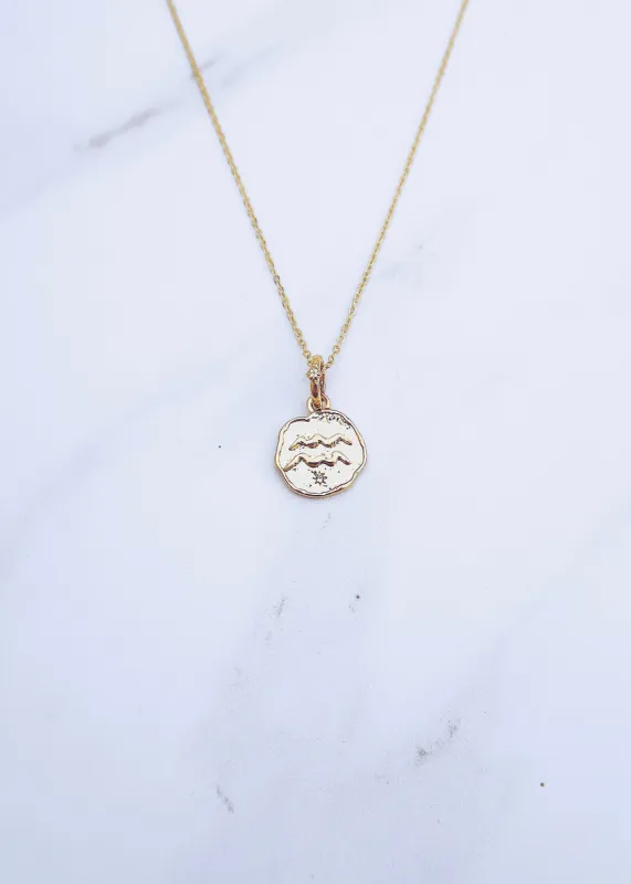 Aquarius Coin Necklace sold by Ten Wilde