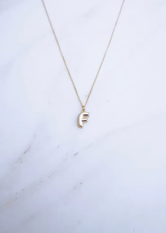 Bubble Initial Necklace sold by Ten Wilde