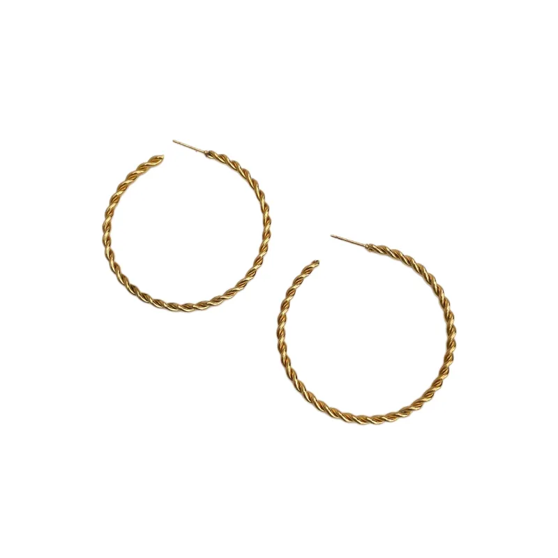 Skinny Twisted Hoops sold by Ten Wilde
