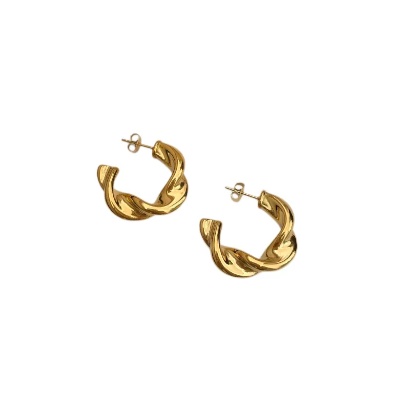 Chunky Twisted Hoops sold by Ten Wilde