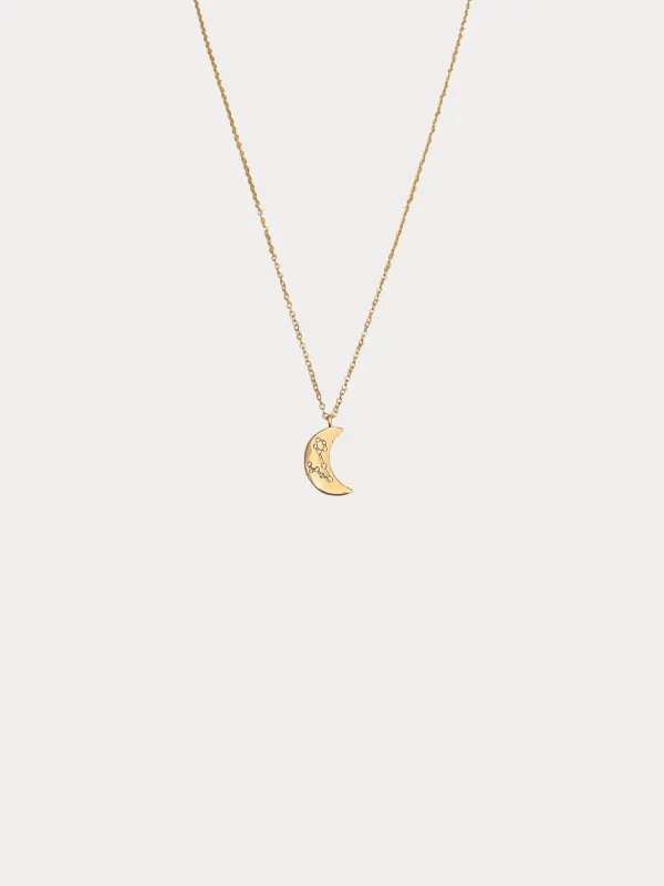Pisces Crescent Moon Necklace sold by Ten Wilde