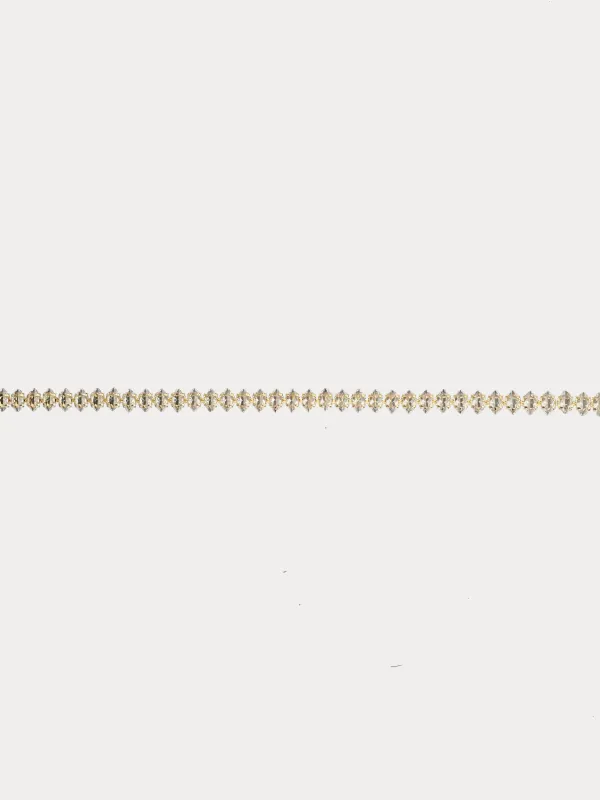 Gold Marquise Tennis Bracelet made by Ten Wilde
