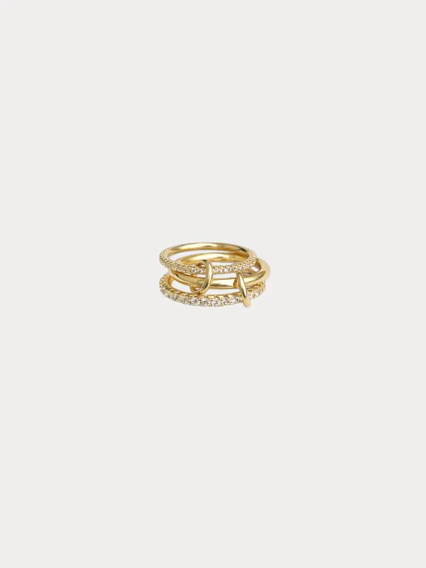 Interlocking Pavé Ring made by Ten Wilde