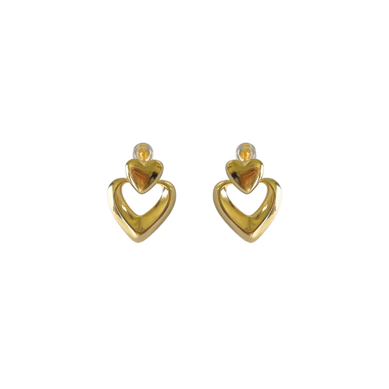 Gold Heart Earrings sold by Ten Wilde