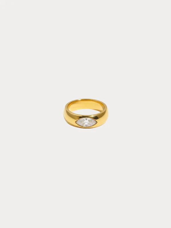 Marquise Crystal Band Ring made by Ten Wilde