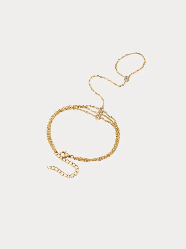 Solene Bezel Hand Chain made by Ten Wilde