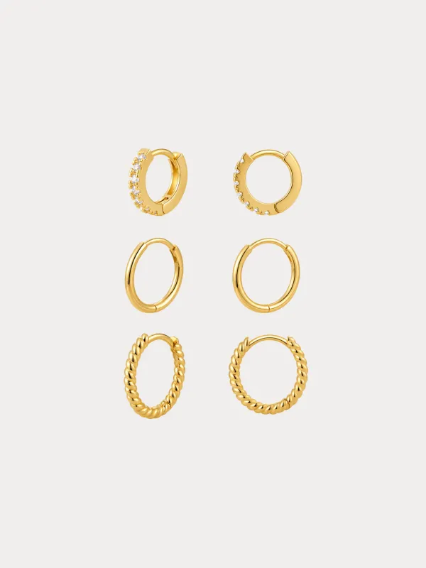 Huggie Hoops Set made by Ten Wilde