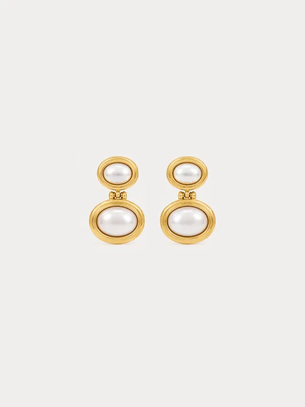 Vivienne Pearl Earrings made by Ten Wilde