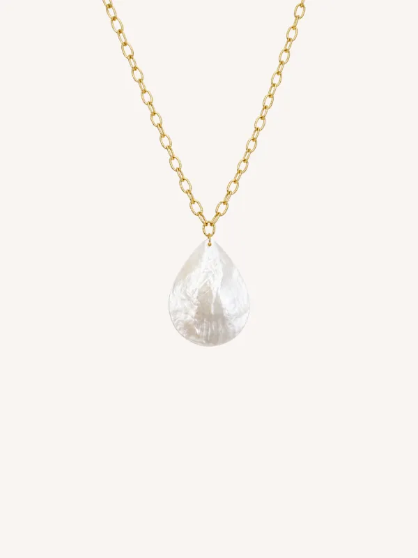 Nora Pearl Drop Necklace made by Ten Wilde
