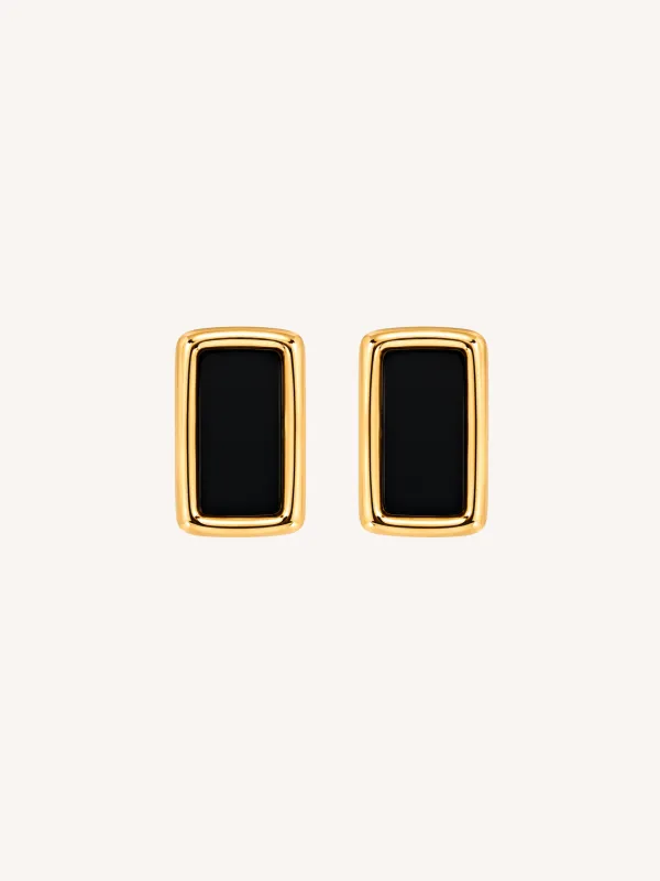 Alaia Onyx Earrings made by Ten Wilde