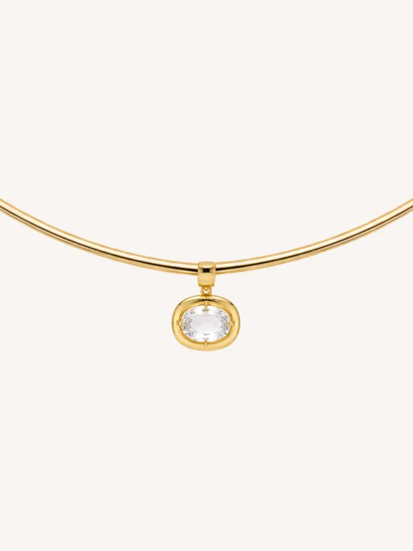 Bezel Birthstone Necklace made by Ten Wilde