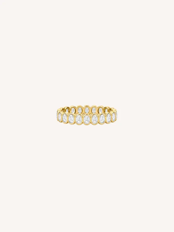 Oval Eternity Ring made by Ten Wilde