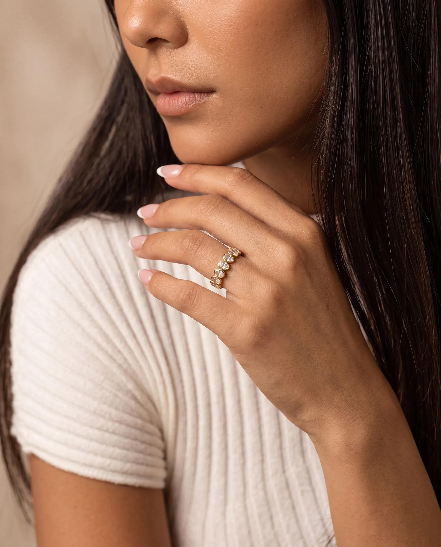 Oval Eternity Ring sold by Ten Wilde product image thumbnail 2