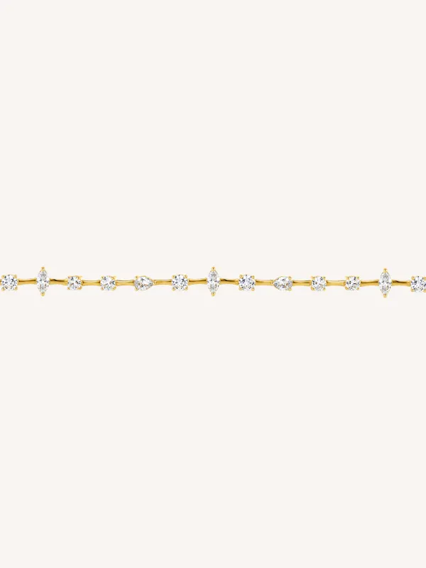 Multi Shape CZ Bracelet made by Ten Wilde