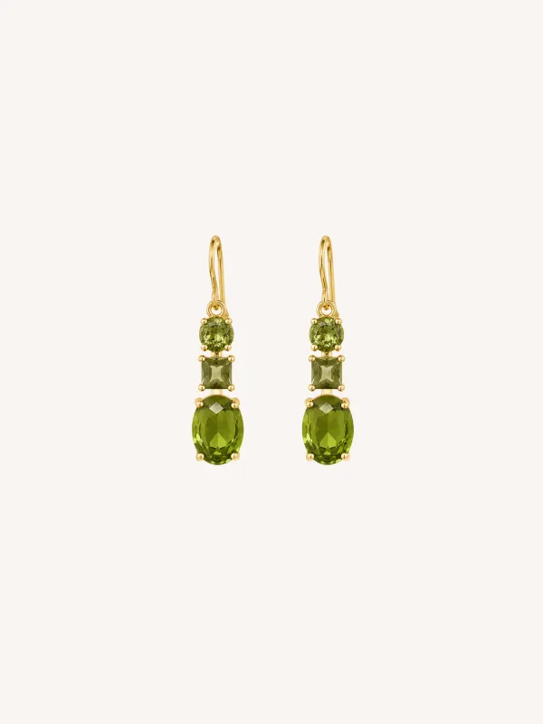 Peridot Dangle Earrings made by Ten Wilde