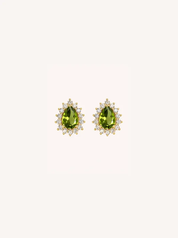 Peridot Studs made by Ten Wilde