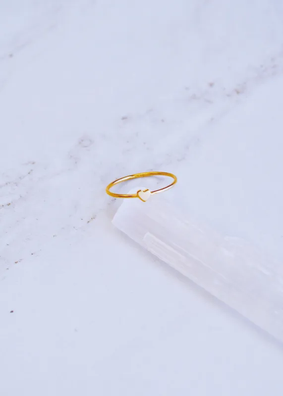 Mini Heart Stacking Ring sold by Ten Wilde