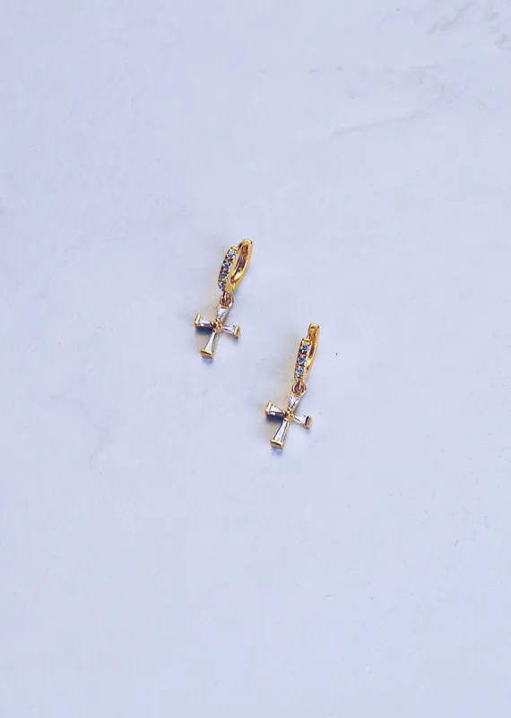 Crystal Cross Huggies sold by Ten Wilde