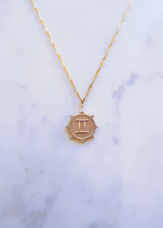 Gemini Medallion Necklace sold by Ten Wilde