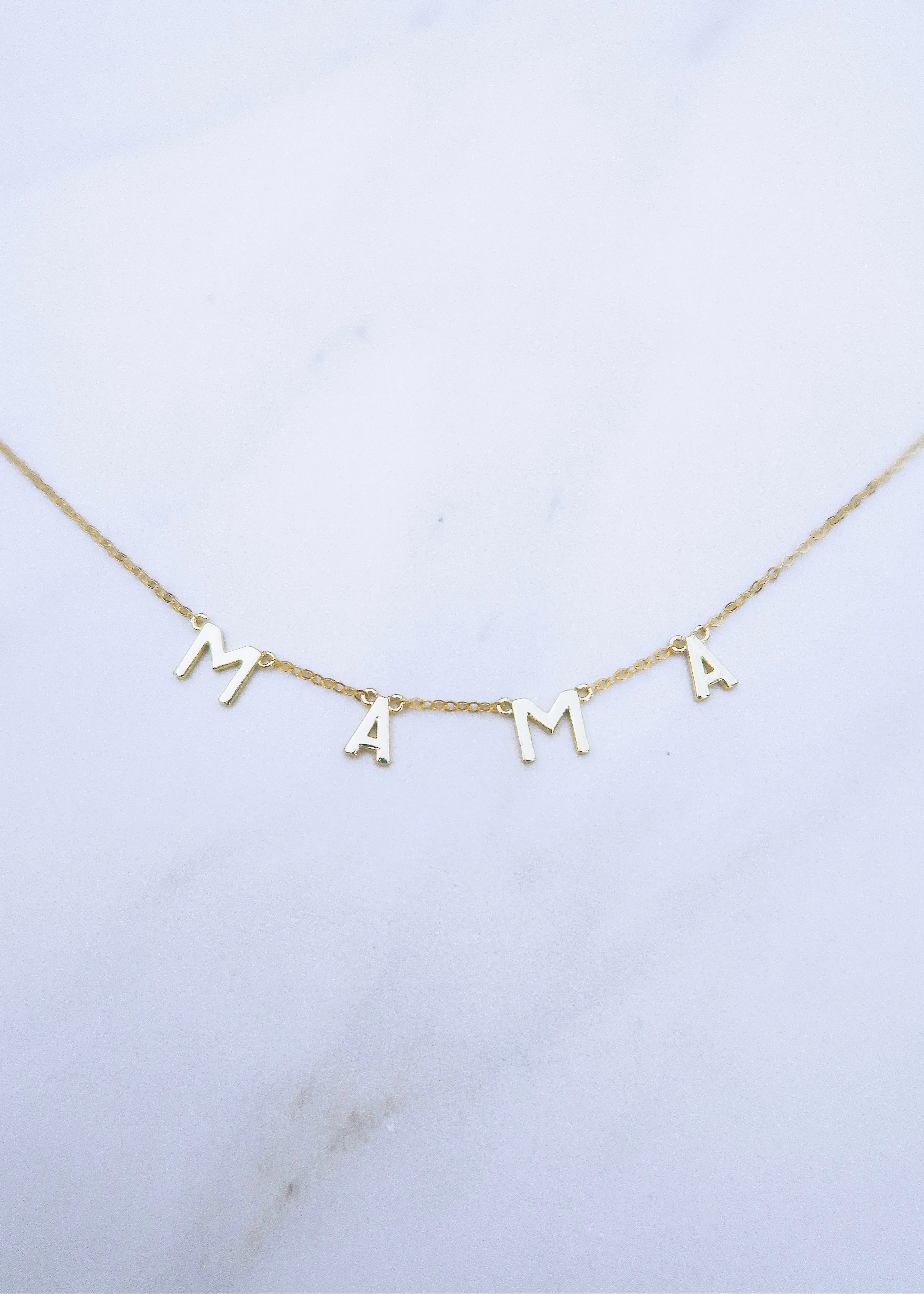 Gold Spaced Letter Necklace sold by Ten Wilde