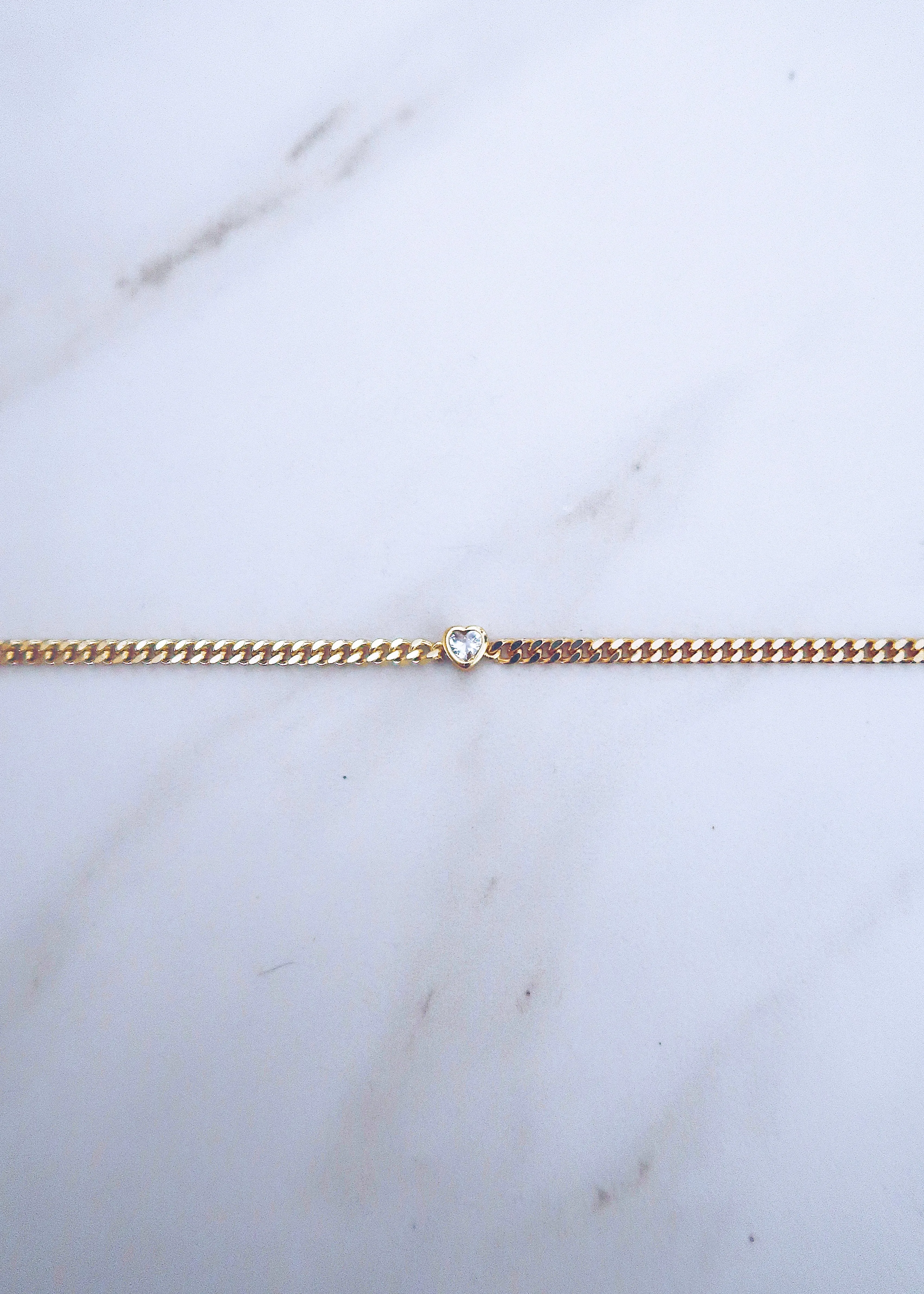 Diamond Heart Bezel Bracelet sold by Ten Wilde