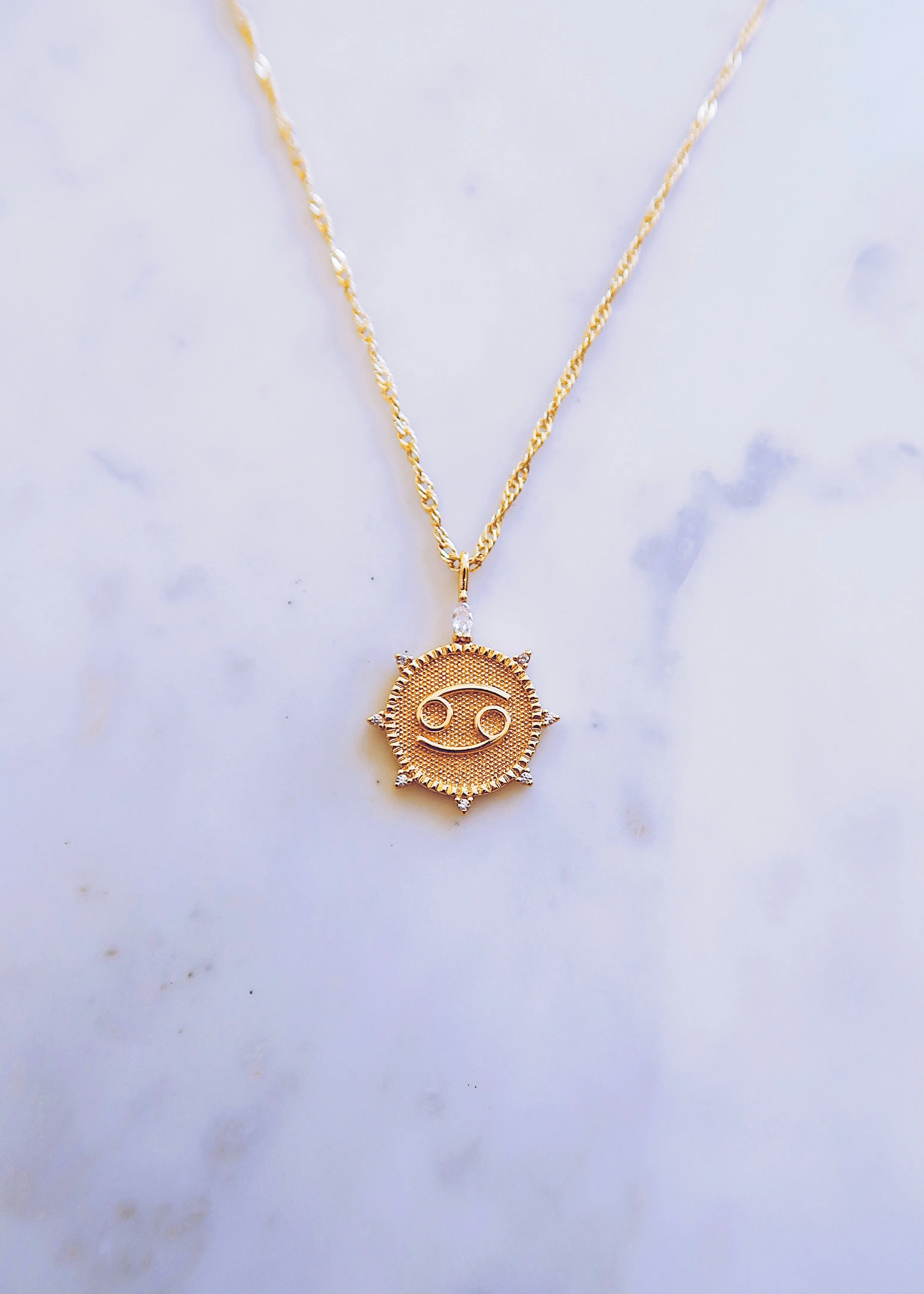 Cancer Medallion Necklace sold by Ten Wilde