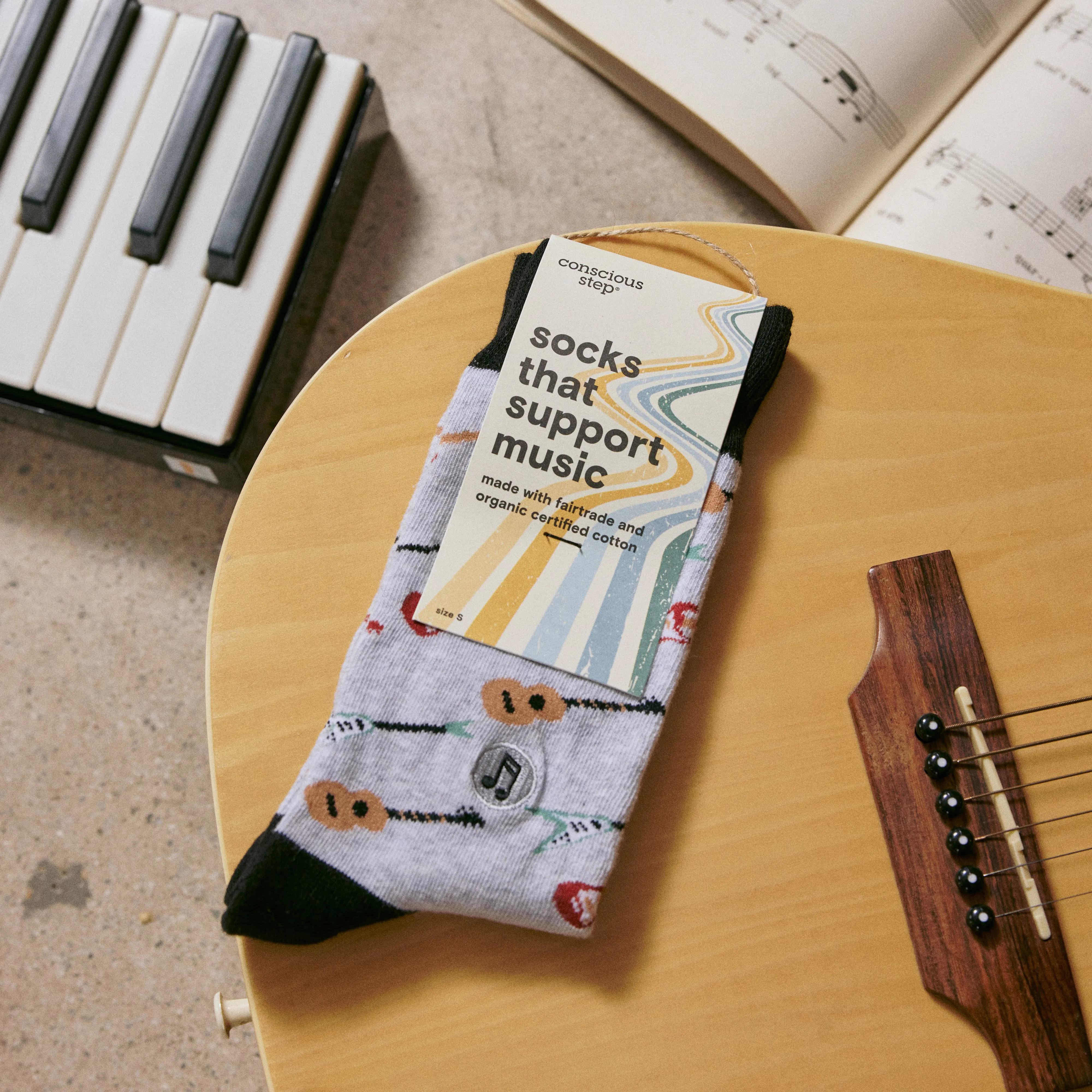 Socks that Support Music sold by Conscious Step product image thumbnail 2