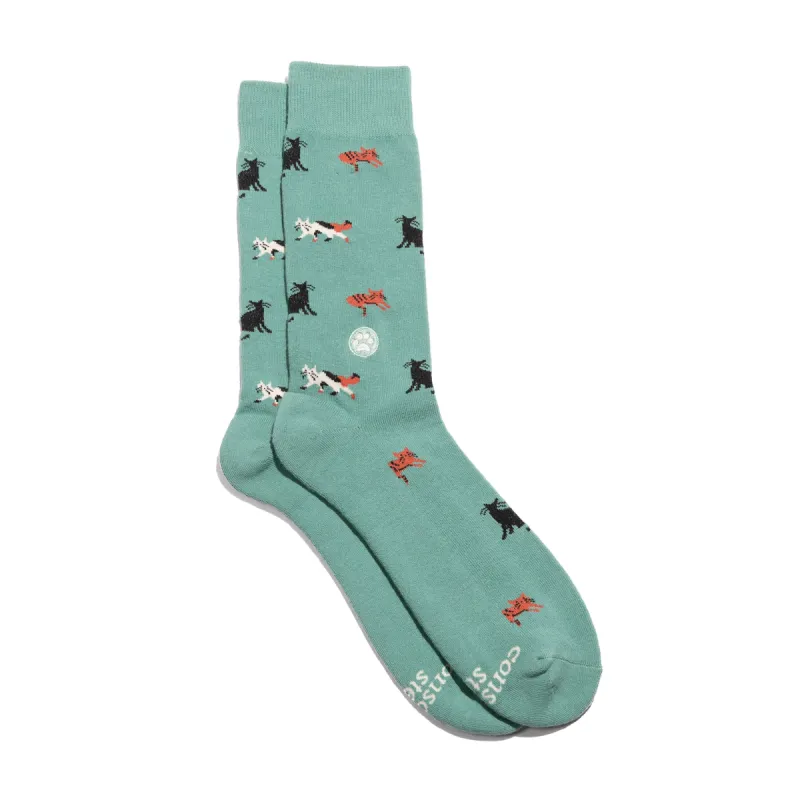 Socks that Save Cats sold by Conscious Step