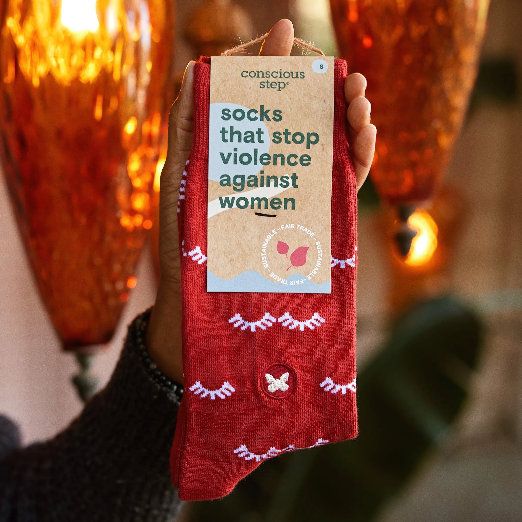 Socks that Stop Violence Against Women sold by Conscious Step product image thumbnail 5