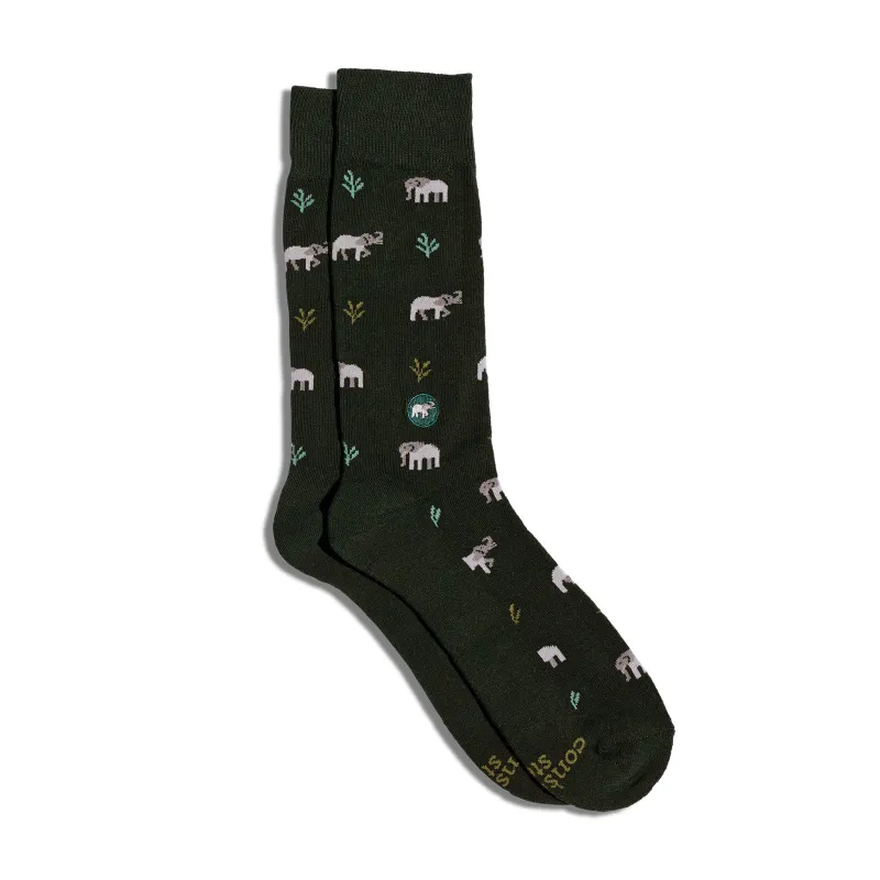 Socks that Protect Elephants sold by Conscious Step