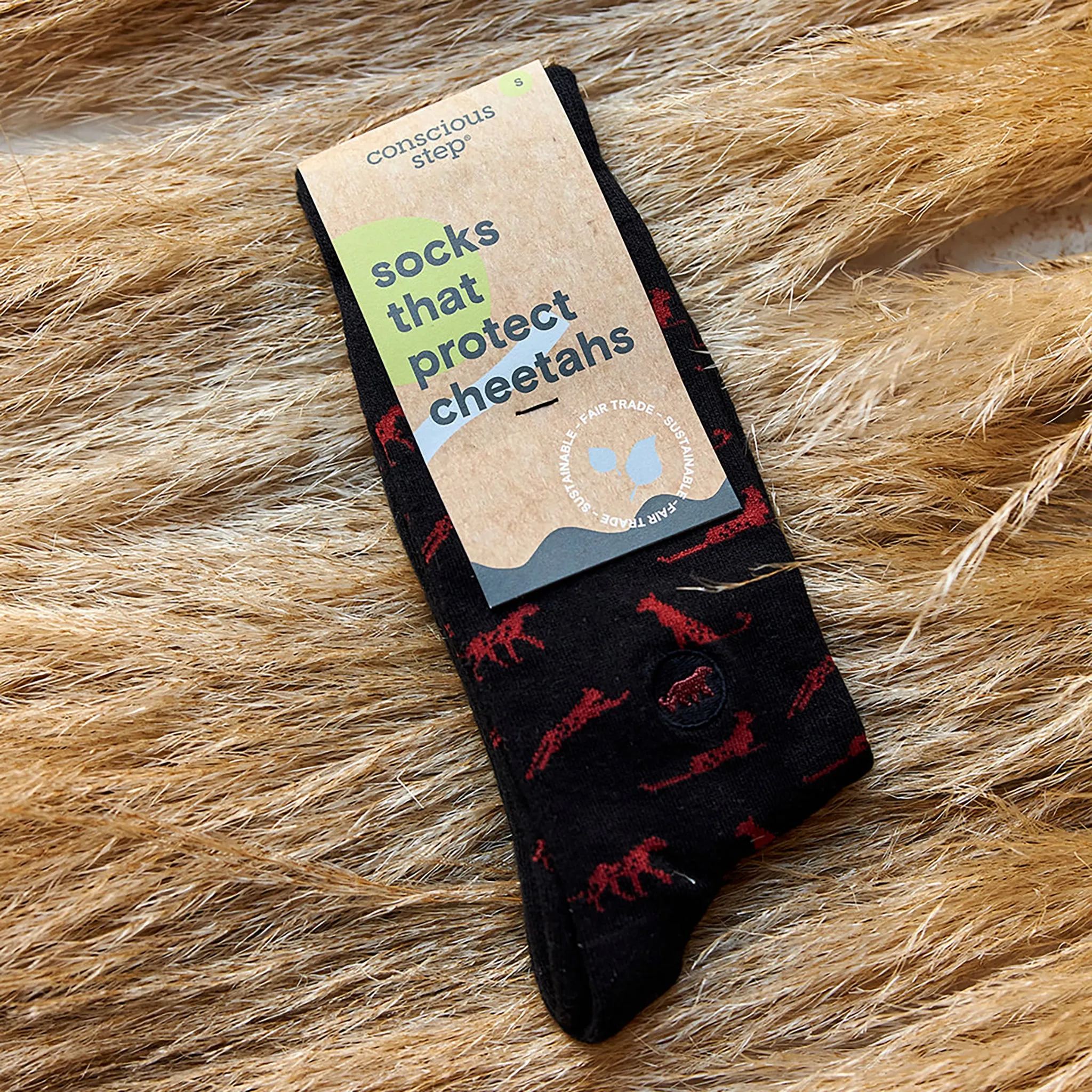 Socks that Protect Cheetahs sold by Conscious Step product image thumbnail 4