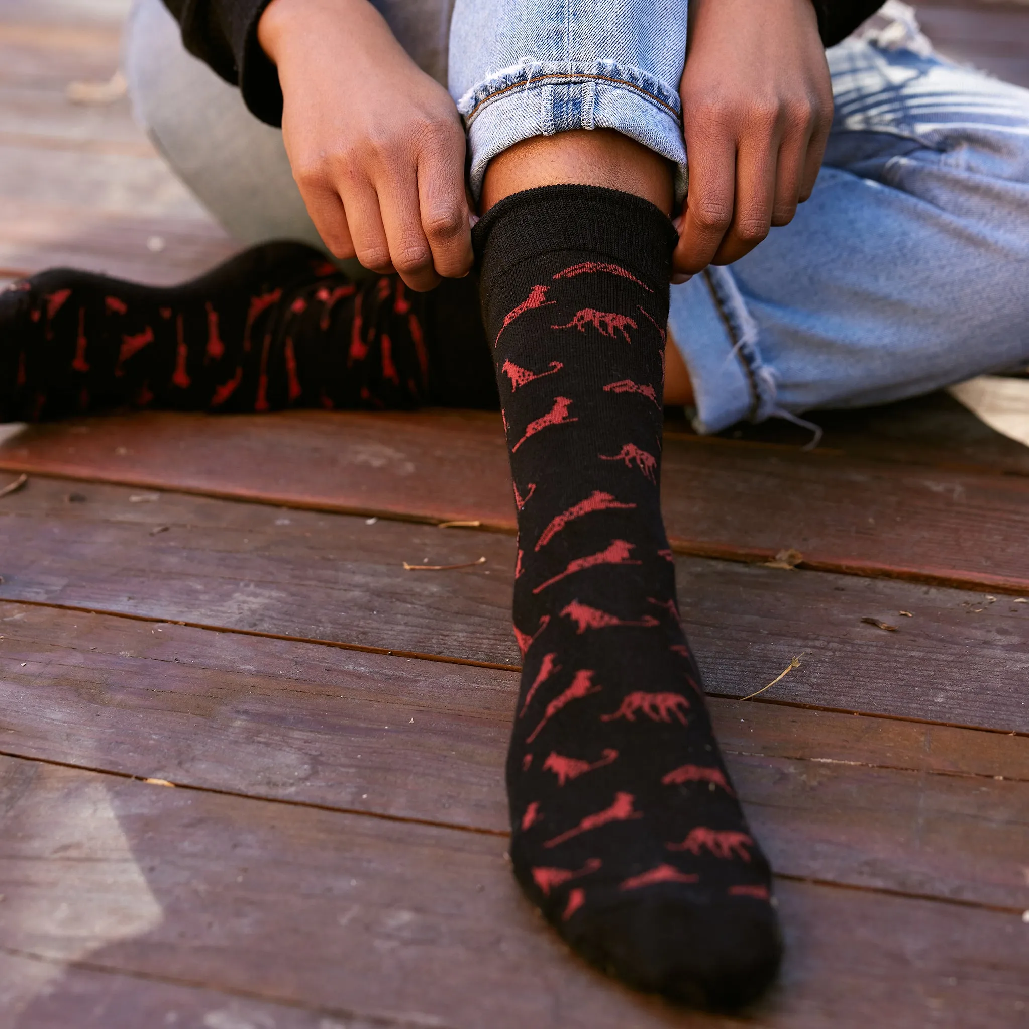 Socks that Protect Cheetahs sold by Conscious Step