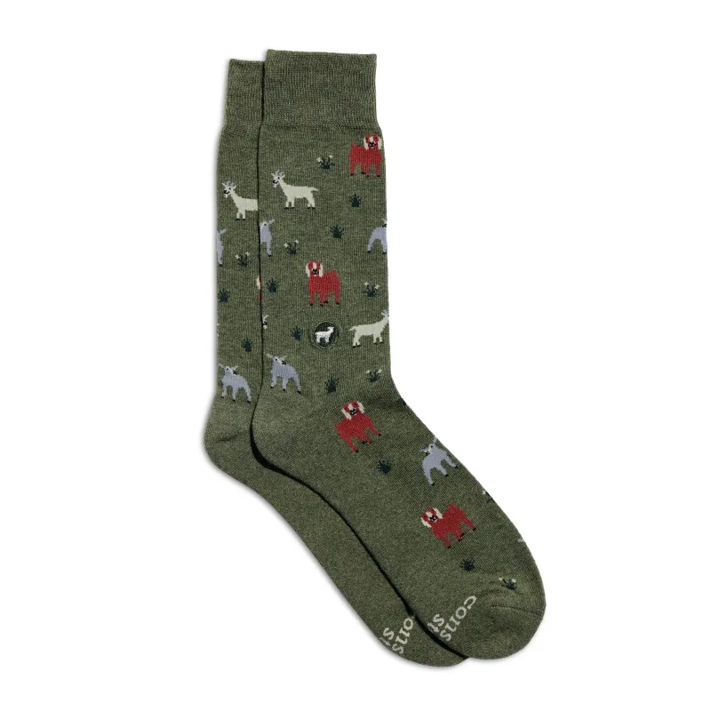 Socks that Save Goats made by Conscious Step