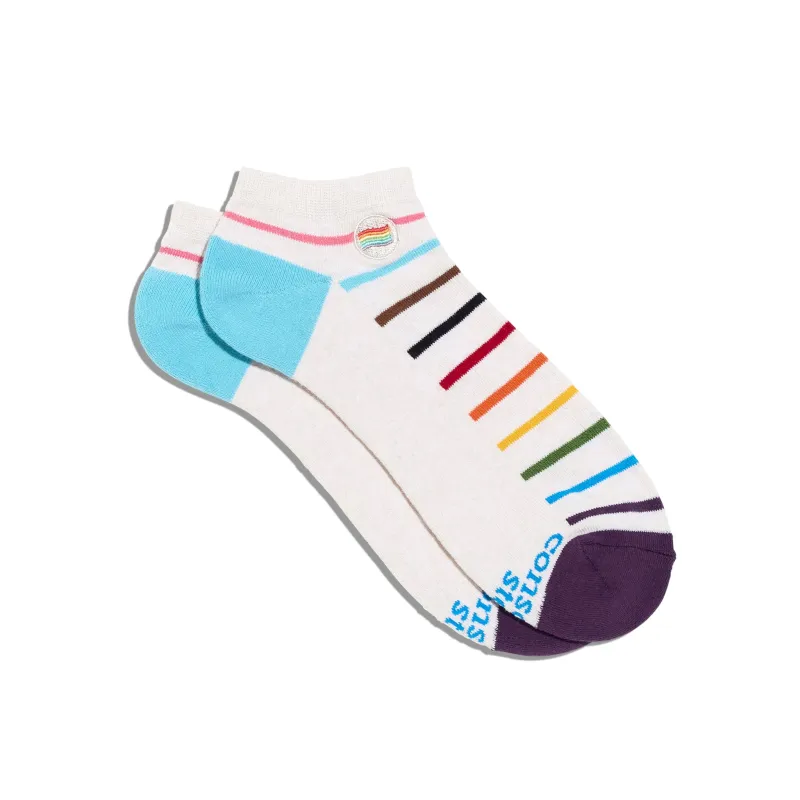 Socks that Save LGBTQ Lives made by Conscious Step