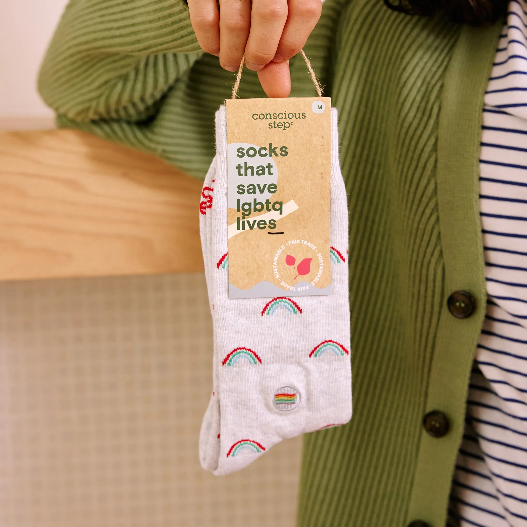 Socks that Save LGBTQ Lives sold by Conscious Step product image thumbnail 5