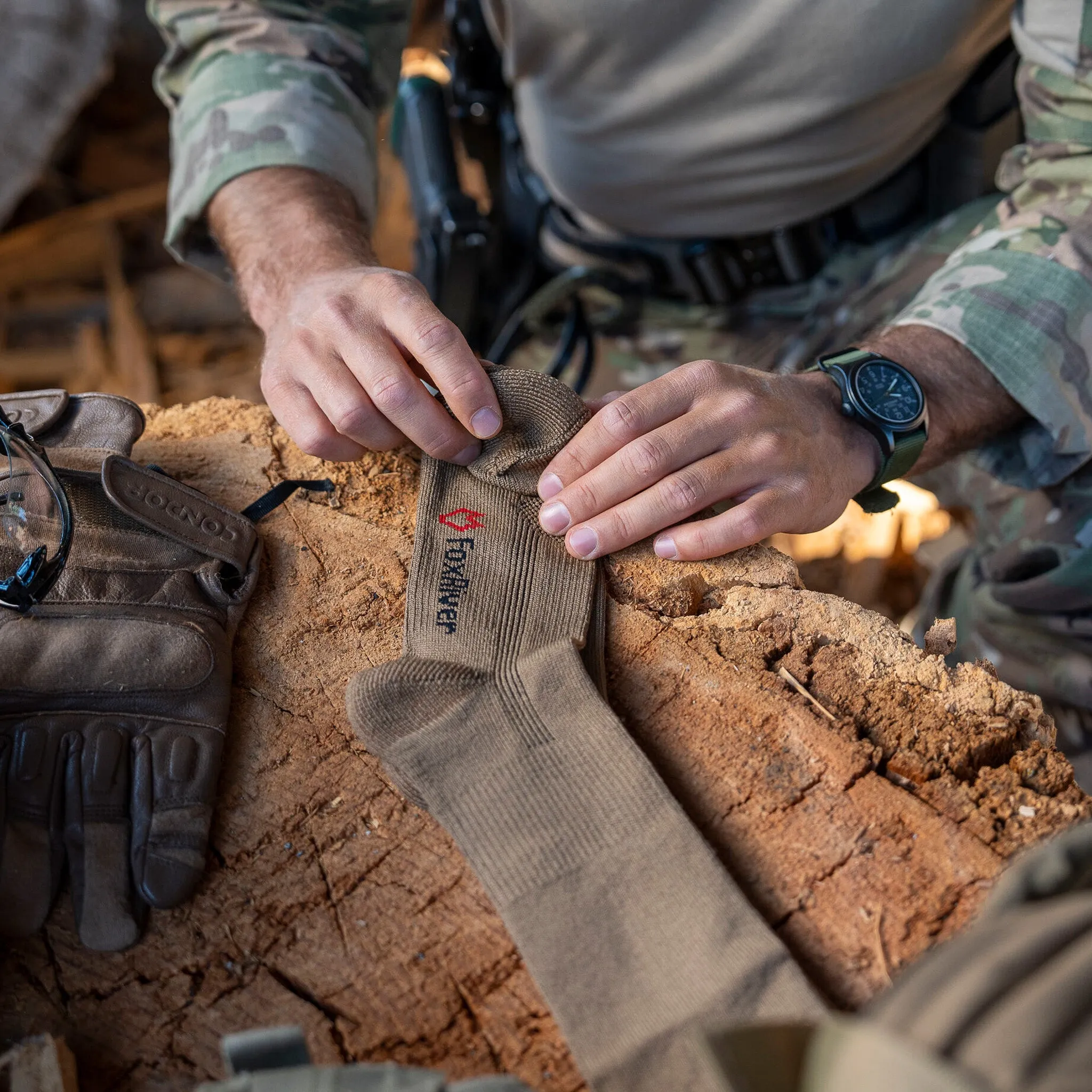 Safe to Fly Heavyweight Mid-Calf Boot Military Sock sold by Fox River product image thumbnail 2