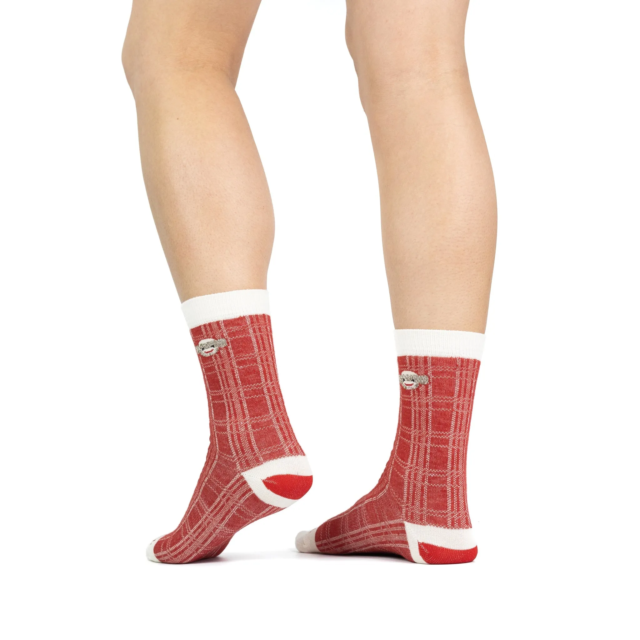 Women's Monkey Plaid Ultra-Lightweight Crew Sock sold by Fox River product image thumbnail 3