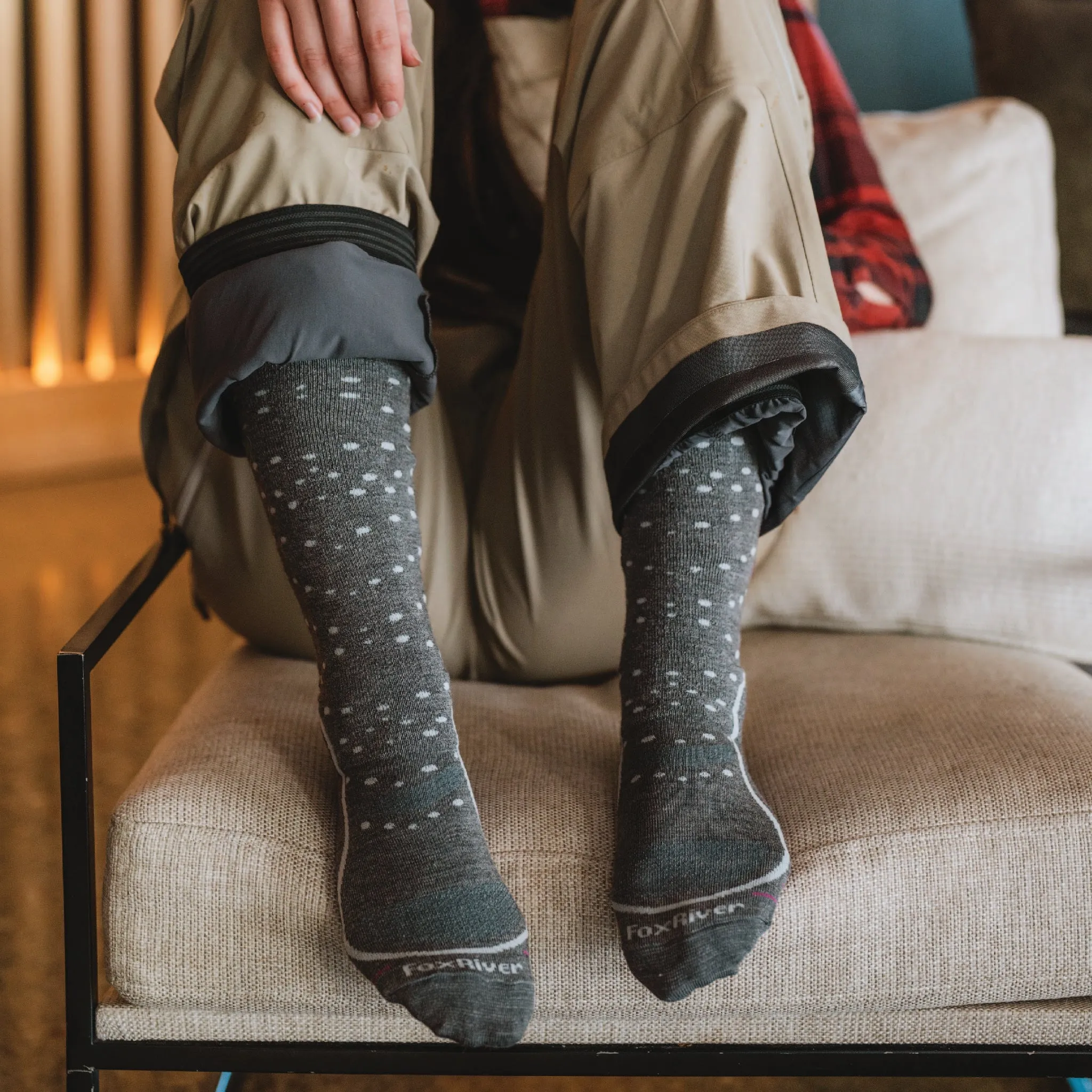 Women's Falling Leaf Lightweight Over-the-Calf Ski and Snowboard Sock sold by Fox River product image thumbnail 2