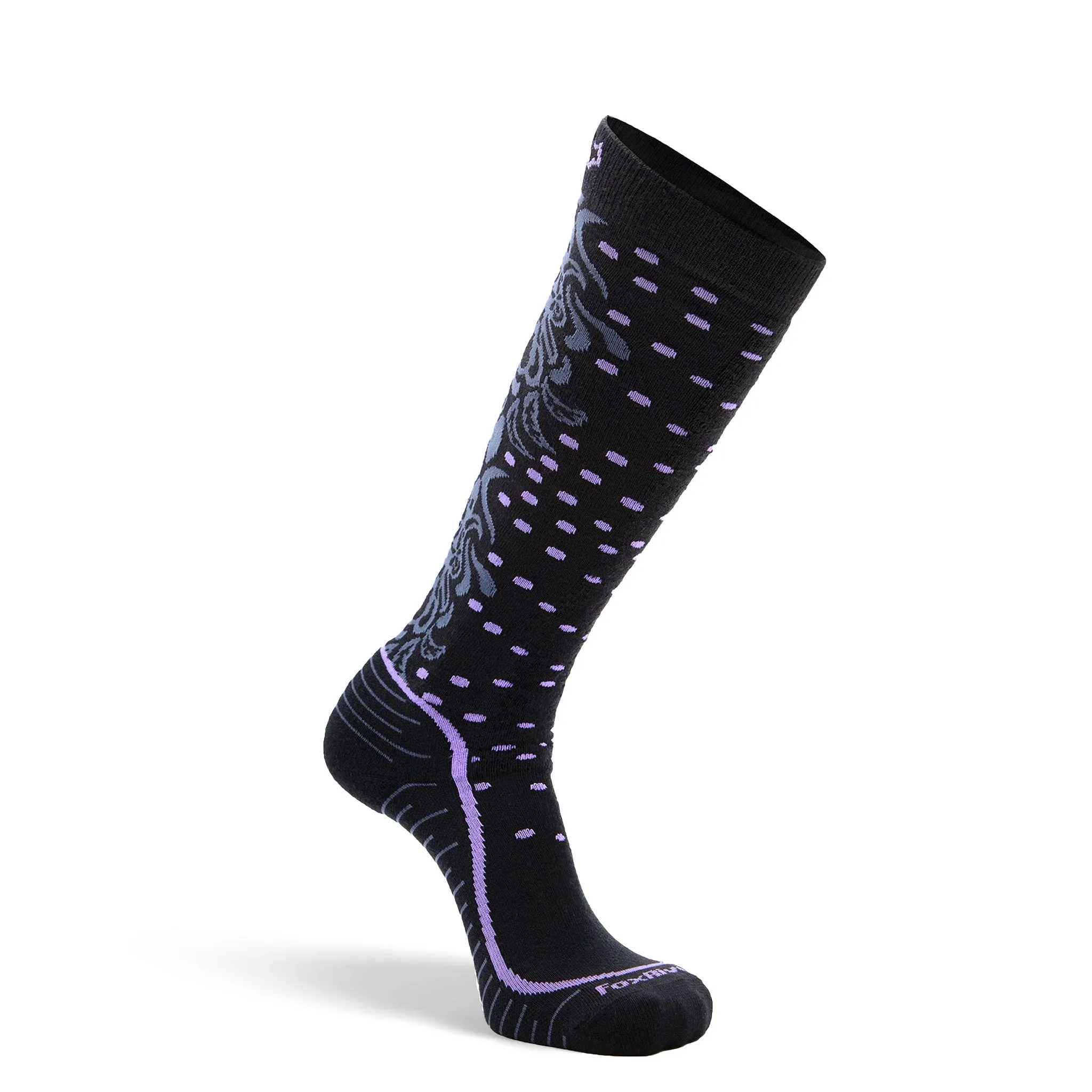 Women's Falling Leaf Lightweight Over-the-Calf Ski and Snowboard Sock sold by Fox River