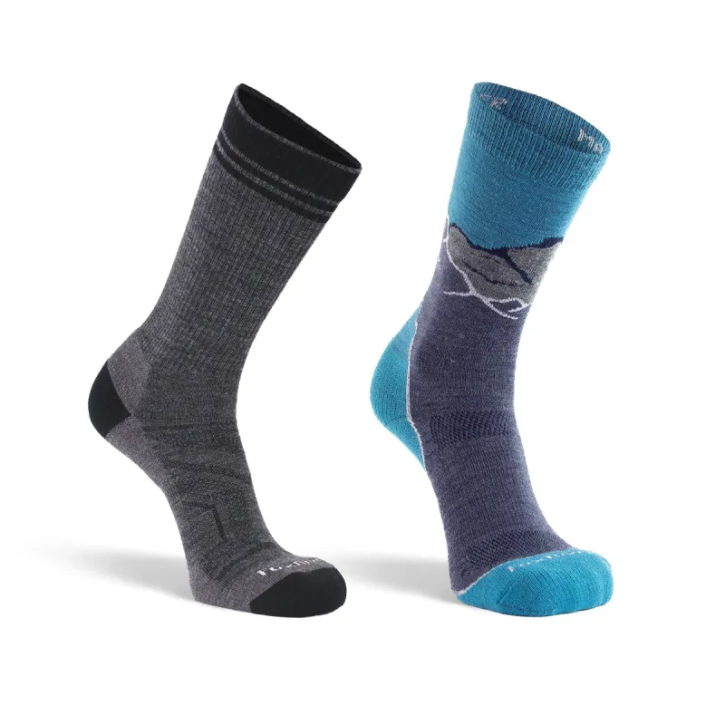 Men's Merino Wool Lightweight Crew Hiking Sock Bundle - 2 Pack sold by Fox River