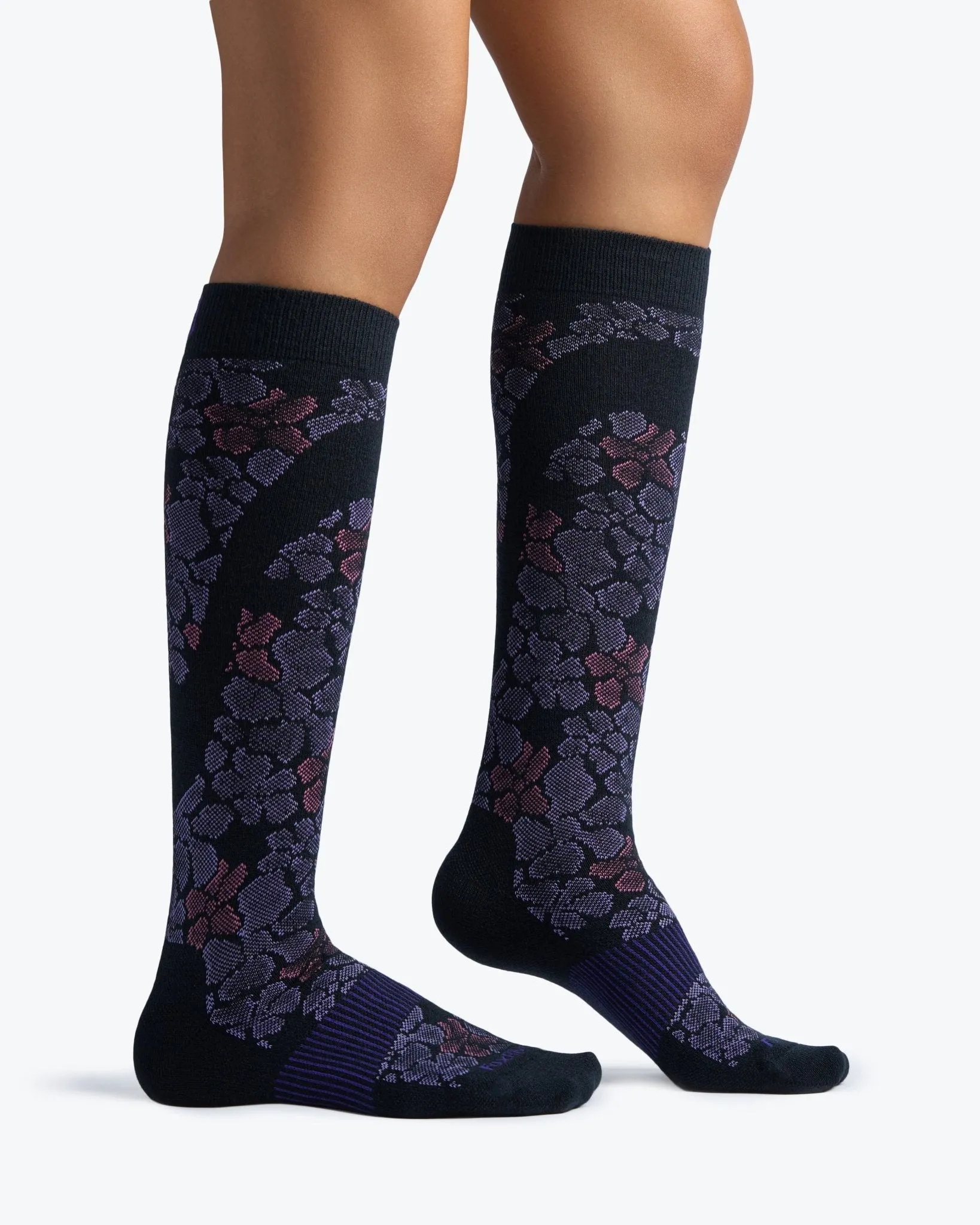Women's Flower Power Ultra-Lightweight Over-the-Calf Ski and Snowboard Sock sold by Fox River product image thumbnail 2